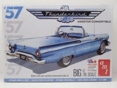 Ford Thunderbird 1957 Modellino Auto Kit Costruzione Plastica 1:16 AMT - Immagine 1 di 4