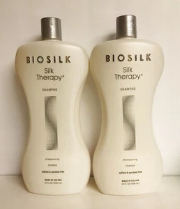 2 Bottles Bio Silk ~ Silk Therapy Shampoo w/ Botanical Extract & Herbs 34 oz - Picture 1 of 2