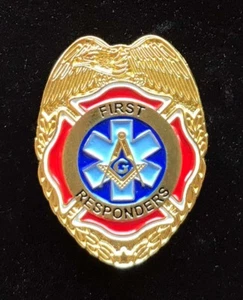 Pin de solapa masónico para primeros respondedores (FRLP-1) - Imagen 1 de 1