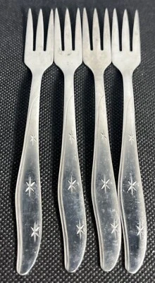 Juego de 4 tenedores vintage Marcrest Citation acero inoxidable cóctel mariscos Foto 1 de 4