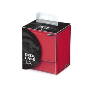 1 BCW Red With Black Stitch LX Deck Case - Picture 1 of 2