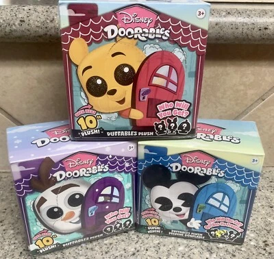 DISNEY DOORABLES Hinchables Frozen Winnie Mickey 10" Peluche Sorpresa 3 NUEVO Sellado Foto 1 de 2