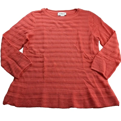 Suéter suéter para mujer Peck & Peck talla mediana coral túnica tejida ligera Foto 1 de 4