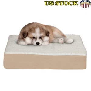 Orthopedic Memory Foam Pet Bed Waterproof Plush Dog Cat Bed Non-Slip Cover New - Picture 1 of 7