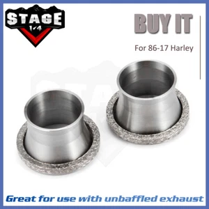 MOFUN Exhaust Port Torque Cone w/Gaskets For 86-17 Harley Big Twin Softail Dyna - Picture 1 of 7