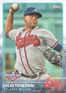 2015 Topps Opening Day Baseball #141 Julio Teheran - Picture 1 of 2