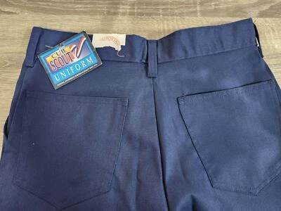 New NOS BSA Boy Cub Scouts Youth Pants size 18 Trousers Blue Unhemmed 29 x 35 - Image 1 of 4
