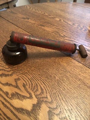 Pulverizador de insectos vintage - Chapin Mfg vidrio marrón hecho en EE. UU. Foto 1 de 4