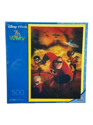 Disney Pixar The Incredibles 3d Puzzle 500 Piece 13"x19" New Factory Sealed - Image 1 of 4
