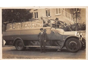 POSTAL TRANSPORTE CHARABANC SALIDA ESCENA ANIMADA RP - Imagen 1 de 2