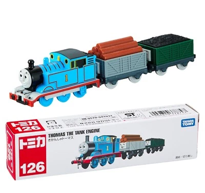 Литой под давлением поезд Tomica Long Type No.126 Thomas the Tank Engine с отслеживанием fm JP - Изображение 1 из 4