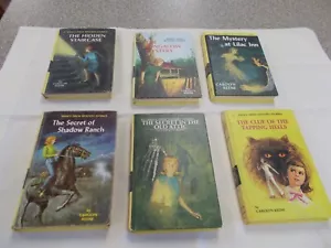 Vintage Nancy Drew Lot/6 Yellow PIcture Covers Supports Cat Rescue - Picture 1 of 7