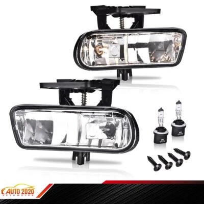 Clear Bumper Fog Lights Driving Lamps Fit For 2000-2006 Chevy Suburban Tahoe H/P Foto 1 de 4