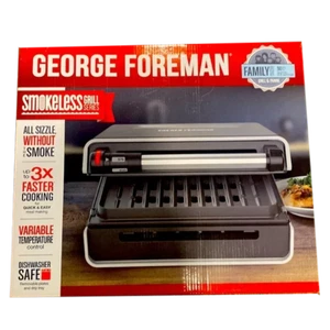 George Foreman Contatto Senza Fumo Seleziona una Temp. Griglia, formato famiglia (4-6 servi... - Foto 1 di 10