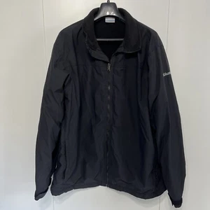Columbia Mens jacket large Black fleece lined vintage style 90s - Picture 1 of 9