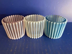 Vintage EAPG Beatty Glass Co. Opalescent Ribbed Toothpick Holder (3) - Picture 1 of 9