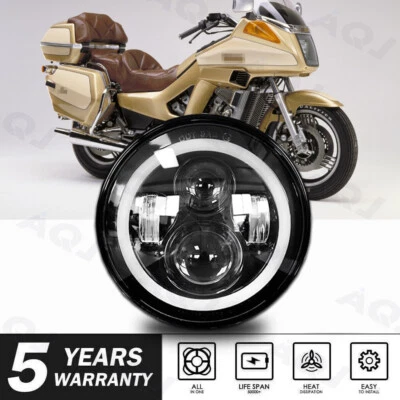 Faro LED 7" pulgadas 300W alto/bajo negro motocicleta para Yamaha Ducati Foto 1 de 4