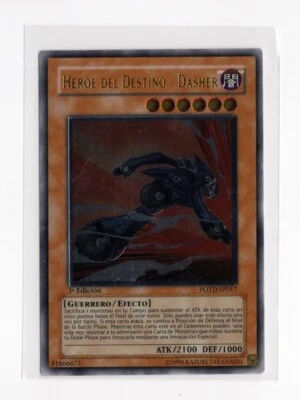 Yugioh SPANISH Destiny Hero - Dasher POTD-EN017 SP017 Ultimate Rare 1st Ed LP - Image 1 of 2