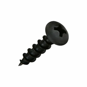 Paquete de 100 tornillos de cabeza de sartén de hilo profundo grueso de 3/4" fosfato negro - madera MDF - Imagen 1 de 6