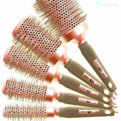 HEAD JOG PINK RADIAL CERAMIC & IONIC HAIR BRUSH SET X5 Brush SET! - Image 1 of 4