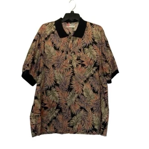 VTG Hilo Hattie Hawaiian Shirt Mens XL Polo Style Made In Hawaii - Picture 1 of 6
