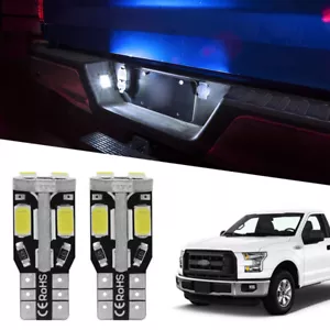 2pcs Xenon White 168 2825 LED License Plate Light Bulbs for Ford F-150 1997-2022 - Foto 1 di 12