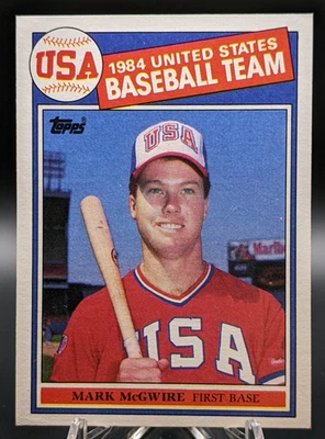 Equipo de béisbol de Estados Unidos 1985 Topps 1984 #401 Mark McGwire RC casi nuevo Foto 1 de 2