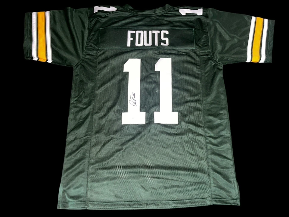DAN FOUTS OREGON DUCKS Signed Green Jersey SAN DIEGO CHARGERS HOF QB JSA - Image 1 of 1