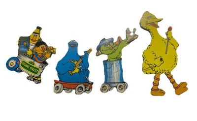 De colección Sesame Street Muppets BIG BIRD Bert Ernie OSCAR cartón colgante de pared años 70 Foto 1 de 4