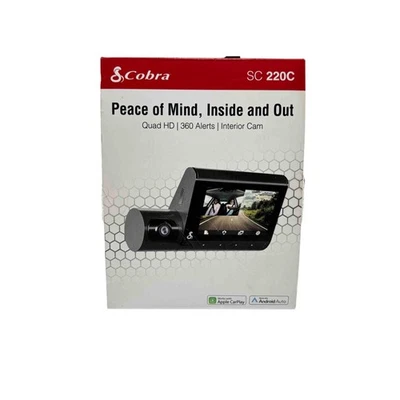 Cobra SC 220C Quad HD 360 Alerts Interior Cam Dual-View Dash Camera Foto 1 de 4