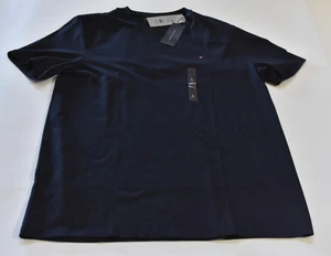 Tommy Hilfiger Men's Tee Size L Navy Blue Monogram Logo - New w Tags - Picture 1 of 4
