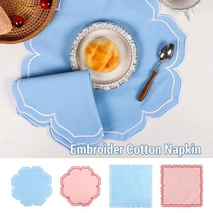 1pcs Cotton Napkins Table Dinner Cloth Reusable for Banquet Wedding Table Decor - Picture 1 of 16