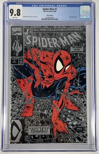 Spider-Man #1 Todd McFarlane CGC 9,8 Edición Plateada Variante Marvel 1990 WP - Imagen 1 de 8