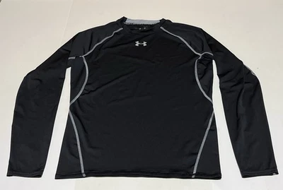 Under Armour Mens Shirt XL Black Long Sleeve Compression Heatgear Active - Image 1 of 4