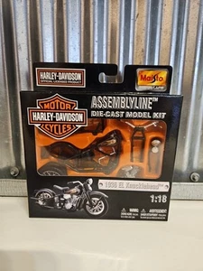 Maisto Assembly Line 1:18 Die Cast Model Kit 1936 El Knucklehead Harley Davidson - Picture 1 of 3