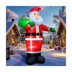 14 Fuß Weihnachten Aufblasbarer Weihnachtsmann Outdoor Aufblasbar Garten Dekorationen, Riesig... - Bild 1 von 7