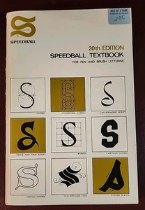 SPEEDBALL LEHRBUCH für Stift & Pinsel Schriftzug 20. Auflage 1972 Jagd Manufacturin - Bild 1 von 4