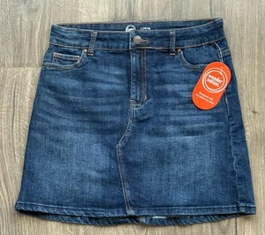 Wonder Nation Girls Blue Denim Skirt Dark Wash Size Medium 7-8 New With Tags - Picture 1 of 8