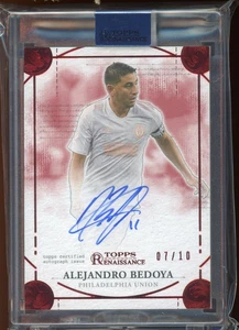 2022 Topps Renaissance MLS Engravements Ruby /10 Alejandro Bedoya #EA-AB3 Auto - Bild 1 von 2