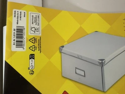 Box weiss, mit Deckel, 36x28x17cm - Aufbewahrungsbox, faltbar - Bild 1 von 4