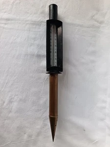 ANCIEN THERMOMETRE DE CHAI AU MERCURE VIGNERON OENOLOGIE LAITON ET METAL - Imagen 1 de 4