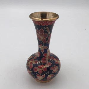 Vintage (60er) Cloisonne 4-3/4" Mini Knospenvase chinesisch - Bild 1 von 8