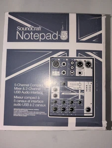 Soundcraft Notepad-5 5-Kanal Kompaktmixer und 2-Kanal USB Audio Interface - Bild 1 von 4