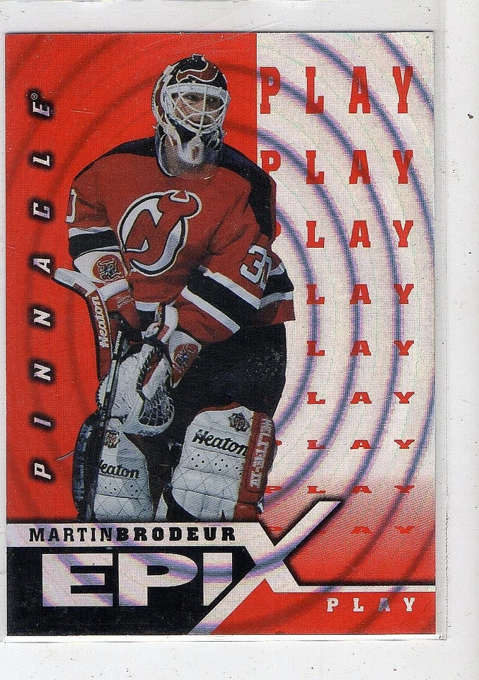 1997-98 Pinnacle Hockey Martin Brodeur Epix Play Orange Insert #E8 NM-MT - Image 1 of 1