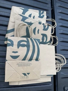15 Starbucks hellbraun Sirene Papier Lunch Shopper Geschenktüten dekorieren Handwerk Kunst - Bild 1 von 3