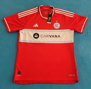 Adidas AeroReady MLS Chicago Fire 24/25 Red Home AU Jersey Men XL Player Issue - Picture 1 of 16