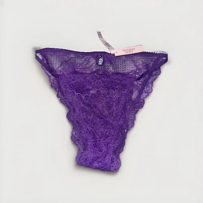Victoria's Secret 紫色性感蕾丝 CheekyUnderwear 内裤 M 码 — 第 1/4 张图片