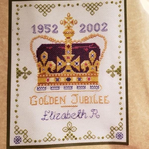 Vintage Lifetime Samplers Queen's Golden Jubilee Cross Stitch Kit K49 - Picture 1 of 5