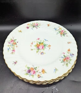 Set/4 Vintage Minton Marlow Floral Flower Dinner Plate 10.5" England - Picture 1 of 9