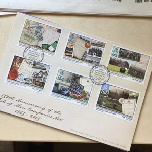 ISLE OF MAN 2015 150th ANNIVERSARY COMPANIES ACT FIRST DAY COVER FDC UNADDRESSED - Picture 1 of 1